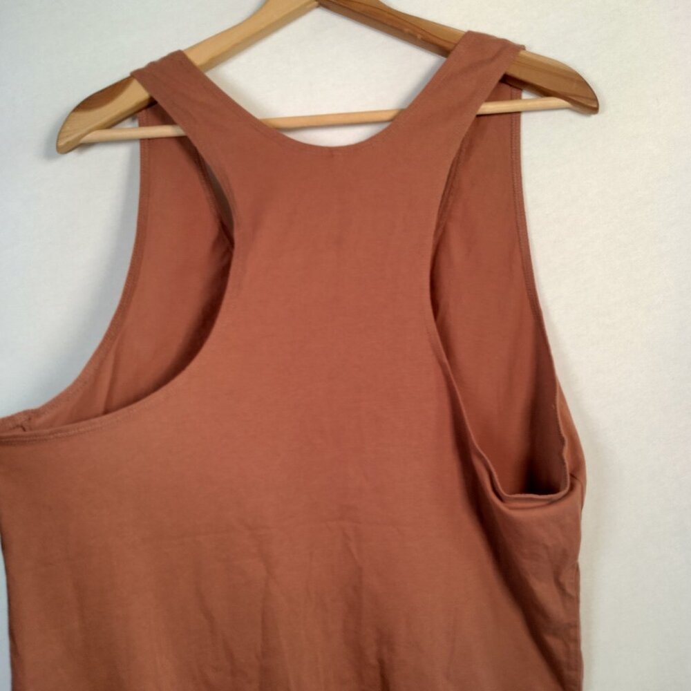 prAna Tank Top Women XL Oh Deer Graphic Terra Cotta Hike Outdoors Organic Cotton - Picture 4 of 11
